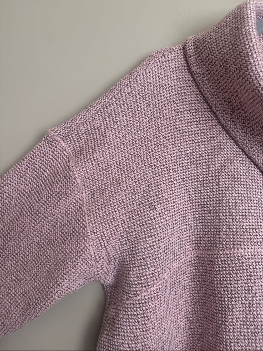 NWT- Sweaty Betty Restful Boucle Half Zip Sweatshirt, Misty Rose Pink, US10 - Picture 5 of 12